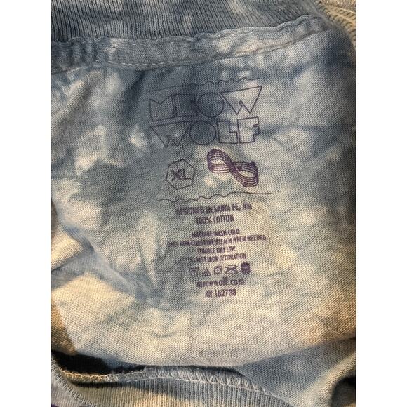 Meow Wolf The Navigator Blue Tie Dye Graphic Tee XL - Picture 4 of 4